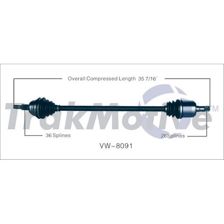 Surtrack Axle Cv Axle Shaft, Vw-8091 VW-8091